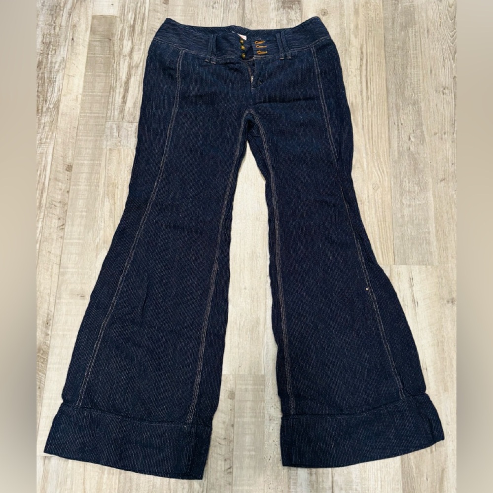Free People Dark Blue Flare Jeans